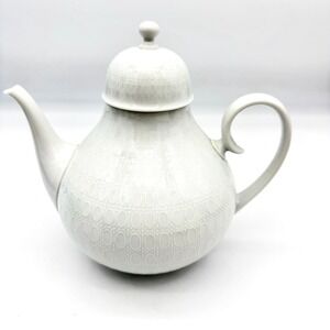 Rosenthal Romanze White Teapot Bjorn Wiinblad Germany Mid Century Porcelain